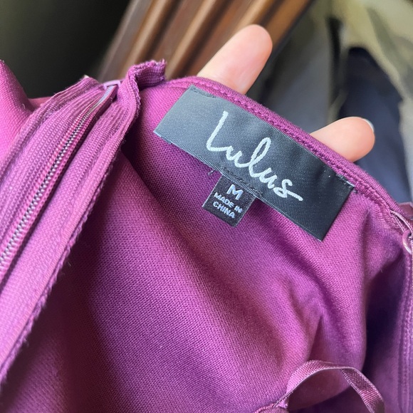 Lulu’s - Dark Magenta Bodycon Dress - Picture 3 of 4